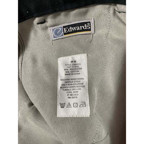 Edwards Black Cargo Uniform Pants Size 34x32 - Picture 6 of 6